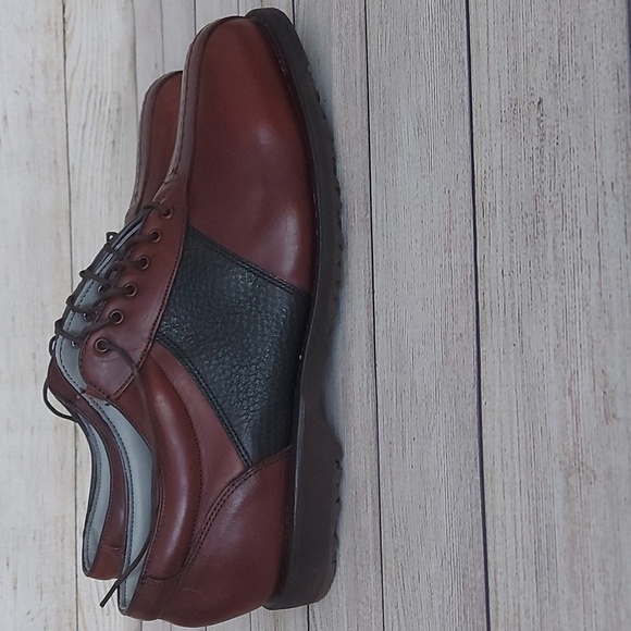 NWOB FootJoy Spikeless Golf Oxford Lace Up Shoes Brown And Black Size 10 - Picture 3 of 10